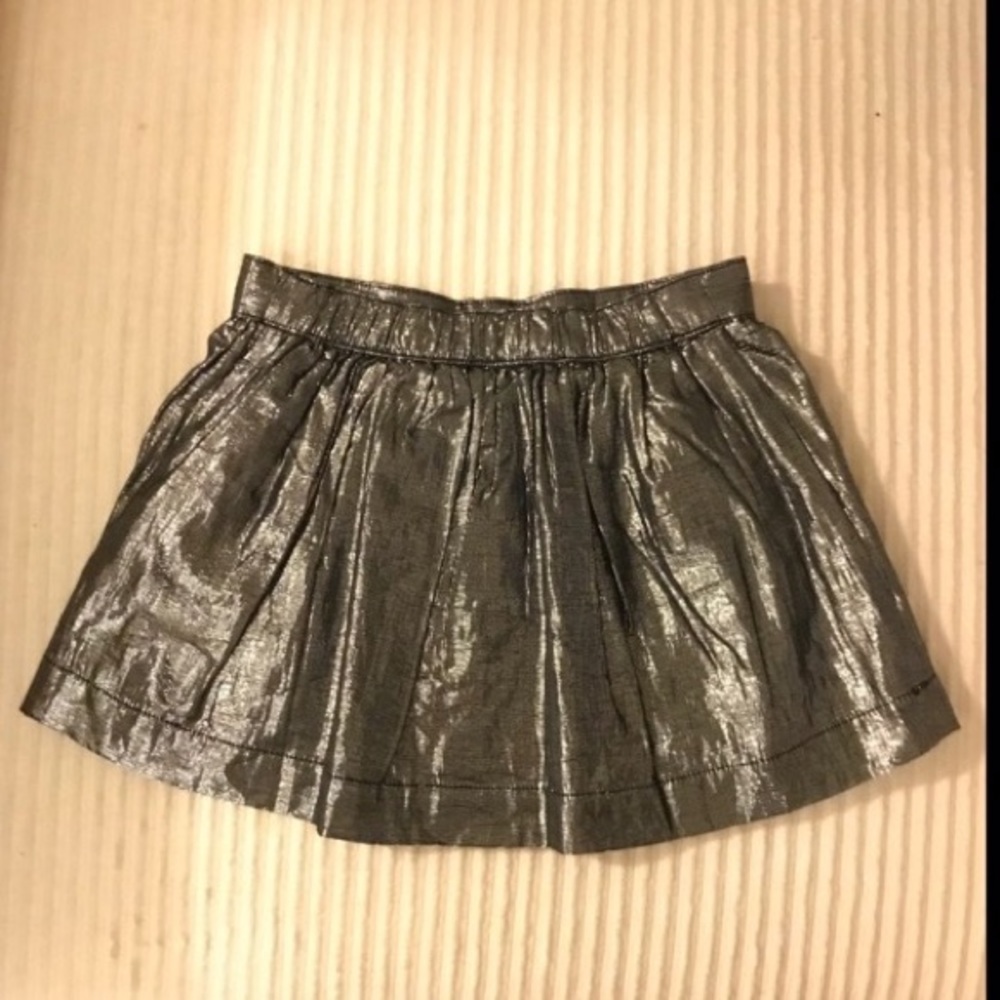 Super cute Dark silver shiny skirt. 18-24 mos